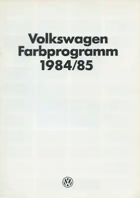 VW Farbprogramm 1984 / 85
