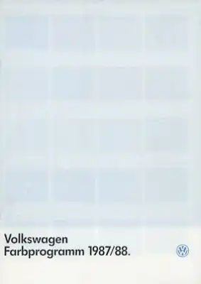 VW Farbprogramm 1987 / 88