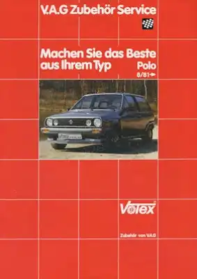 VW Polo 2 Votex Zubehör Prospekt 1982