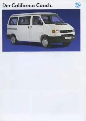 VW T 4 California Coach Prospekt ca. 1994