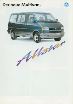 VW T 4 Multivan Allstar Prospekt 9.1992