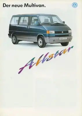 VW T 4 Multivan Allstar Prospekt 11.1992