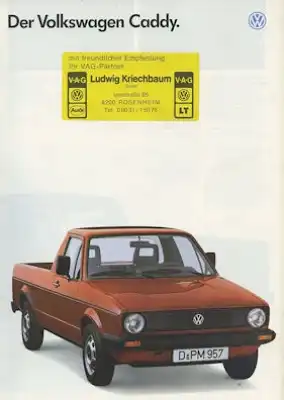 VW Caddy Prospekt 11.1986
