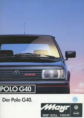 VW Polo 2 Facelift G 40 Prospekt 8.1993