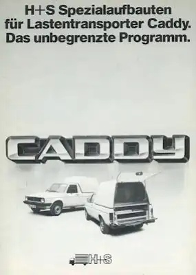 VW Caddy Zubehör Prospekt ca. 1988