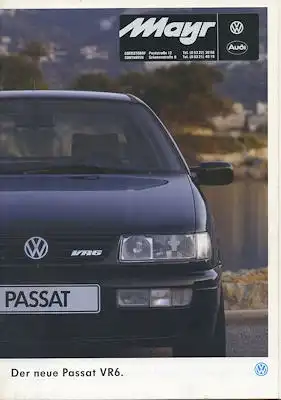 VW Passat B 4 VR 6 Prospekt 8.1993