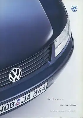 VW Passat B 5 Preisliste 2.2000
