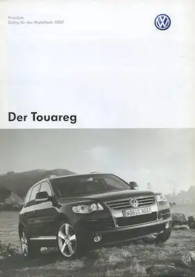 VW Touareg Preisliste 1.2007