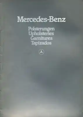 Mercedes-Benz Polsterungen Prospekt 7. oder 12.1982