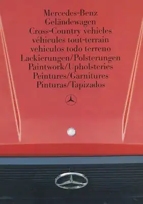 Mercedes-Benz G-Klasse Farben ca. 1989