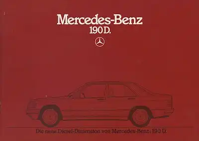 Mercedes-Benz 190 D Prospekt 8.1983