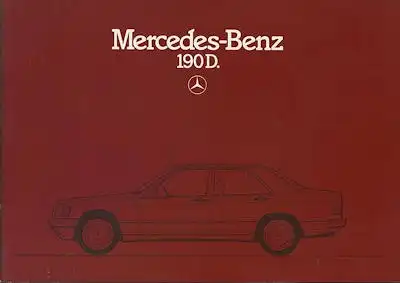Mercedes-Benz 190 D Prospekt 1.1985