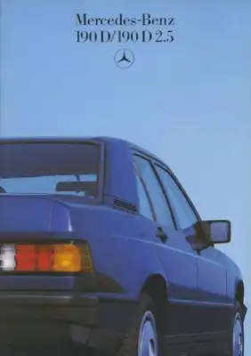 Mercedes-Benz 190 D D 2,5 Prospekt 6.1986