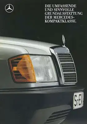Mercedes-Benz Typ 201 Grundausstattung Prospekt 8.1987