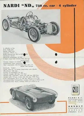 Nardi ND 750 Prospekt 1950er Jahre