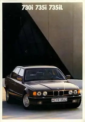 BMW 730i 735i 735iL Prospekt 1989