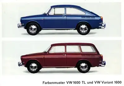 VW 1600 Farben 8.1965