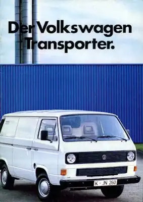 VW T 3 Transporter Prospekt 1.1985