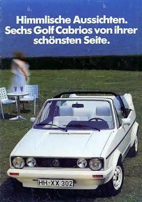 VW Golf 1 Cabriolet Sondermodell Prospekt 6.1984