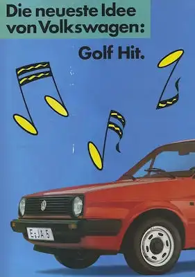 VW Golf 2 Hit Prospekt 1986