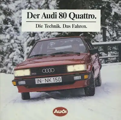 Audi 80 B 2 Quattro Prospekt 1.1983