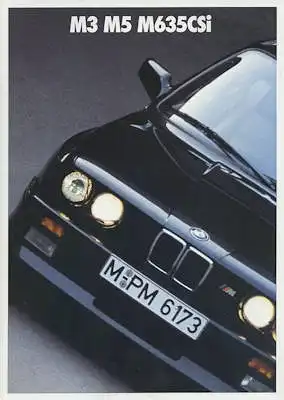 BWM M3 M5 M635CSI Prospekt 1988