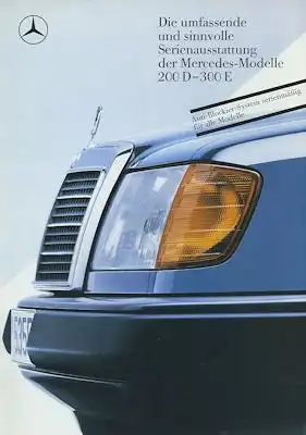 Mercedes-Benz 200 D-300E Serienausstattung Prospekt 8.1988