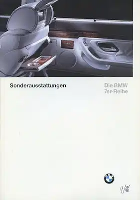 BMW 7er Sonderausstattung Prospekt 1997