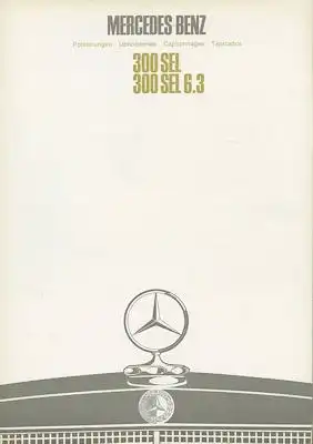Mercedes-Benz 300 SEL / 300 SEL 6.3 Polsterungen 6.1968