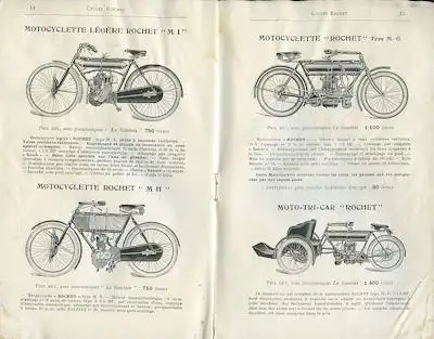 Rochet Fahrrad und Motorrad Programm 1910