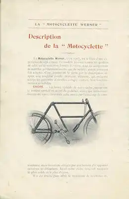 Werner Motoryclette Programm 1903