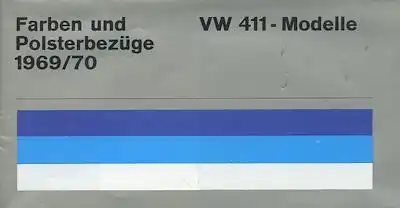 VW 411 Farben und Polsterbezüge 1969/70