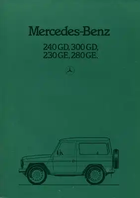 Mercedes-Benz 240 GD- 280 GE Prospekt 9.1982