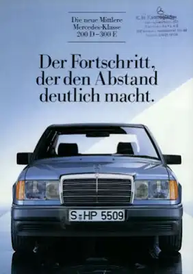 Mercedes-Benz 200 D-300 E Prospekt 1.1985