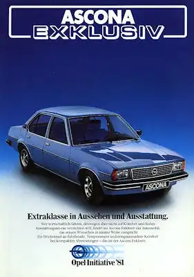 Opel Ascona Exklusiv Prospekt 1981