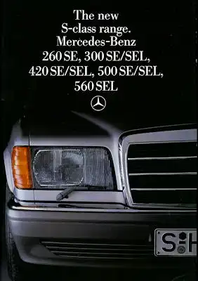 Mercedes-Benz 260 SE - 560 SEL Prospekt 1986 e