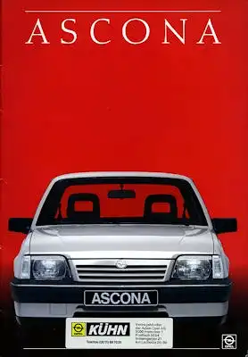 Opel Ascona Prospekt 9.1986