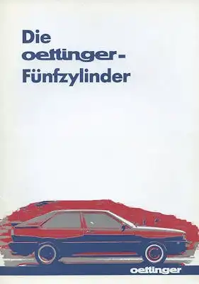 Audi Oettinger 5 Zylinder Prospekt 8.1983