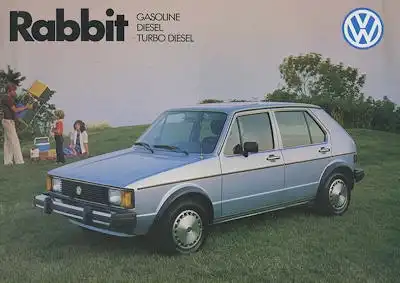 VW Rabbit (Golf) 1 Diesel Prospekt 10.1982 e