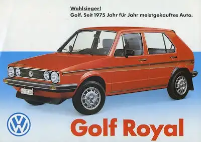 VW Golf 1 Royal Prospekt 1983