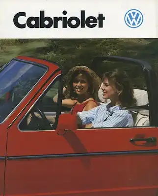 VW Golf 1 Cabriolet Prospekt 1987 e