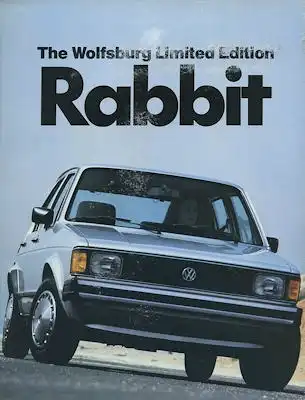 VW Rabbit (Golf) 1 Limited Edition Prospekt ca. 1983 e