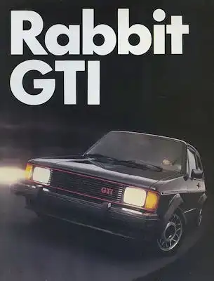 VW Rabbit (Golf) 1 GTI Prospekt ca. 1983 e