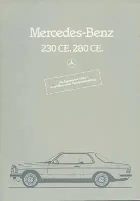 Mercedes-Benz 230 CE 280 CE Prospekt 11.1982