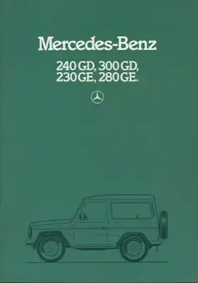 Mercedes-Benz 240 GD- 280 GE Prospekt 10.1982