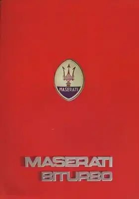 Maserati Biturbo Prospekt 1980er Jahre