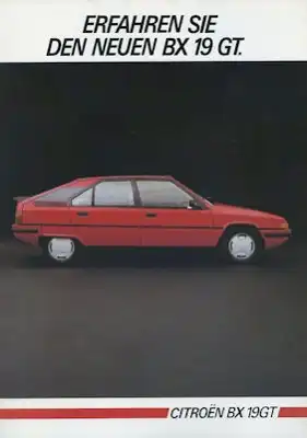 Citroen BX 19 GT Prospekt 7.1984