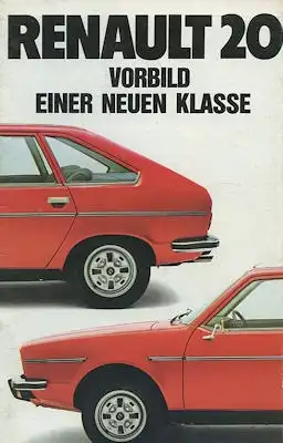 Renault 20 Prospekt ca. 1978