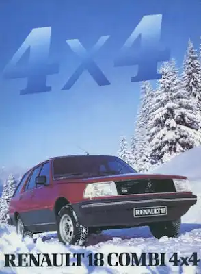 Renault 18 Combi 4x4 Prospekt ca. 1984
