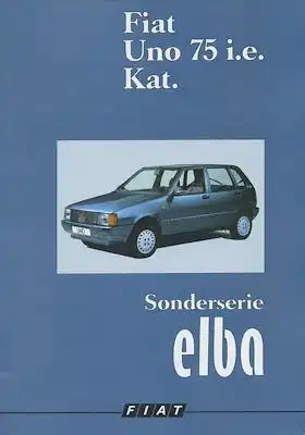 Fiat Uno Elba Prospekt 10.1987